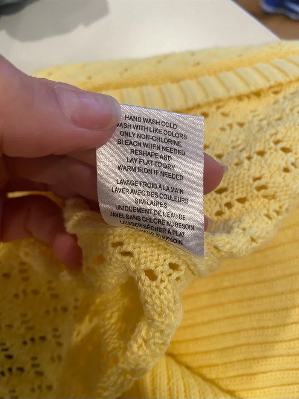 Z Supply Pale Yellow Open-Knit Cropped Cardigan and shell set